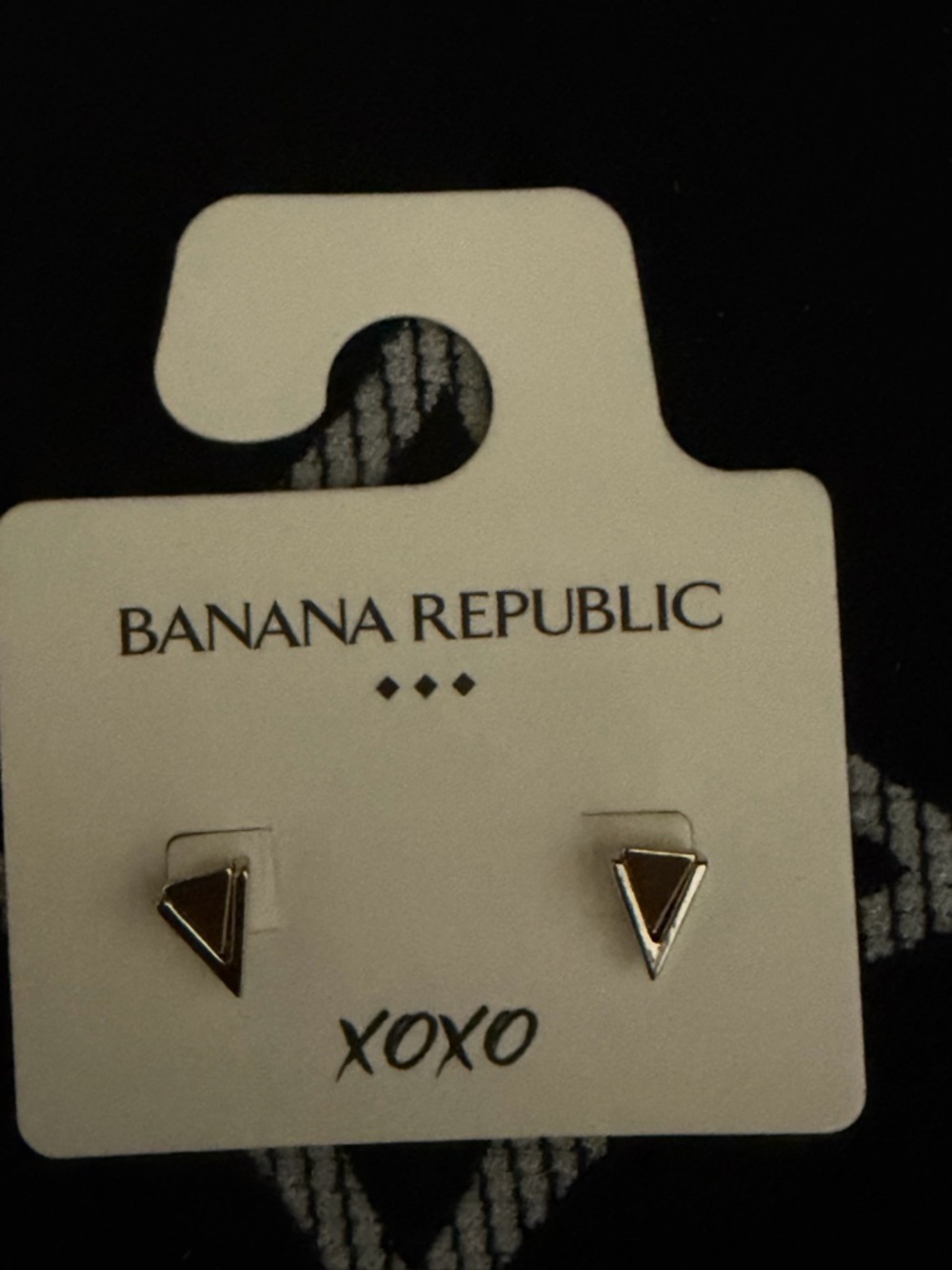 Banana Republic Silver Triangle Stud Earrings